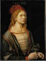 Albrecht Dürer Self Portrait Louvre Eryngium 1493.jpg